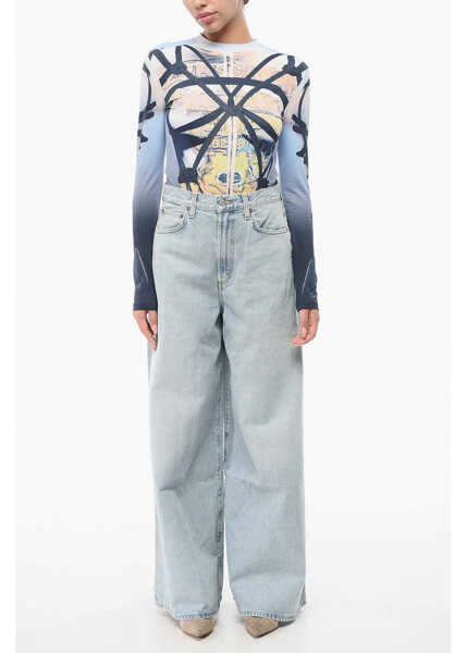 Blugi drepti AGOLDE High Waist Nolan Flared Jeans 41Cm Blue Femei (BM 18747400) 4