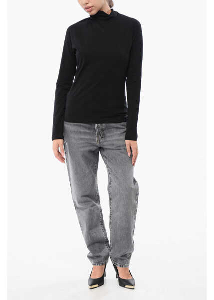 Pulovere FILIPPA K Stretch Cotton Turtle-Neck Sweater Black Femei (BM 18747406) 4