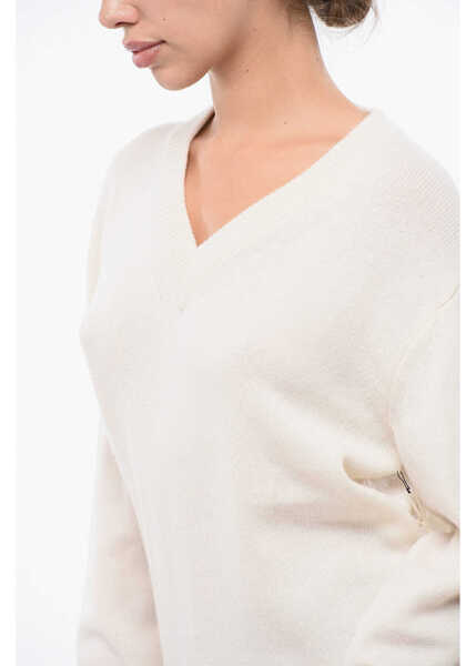 Pulovere GUEST IN RESIDENCE V-Neck Cashmere Sweater White Femei (BM 18747415) 3