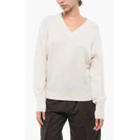 Pulovere V-Neck Cashmere Sweater Femei