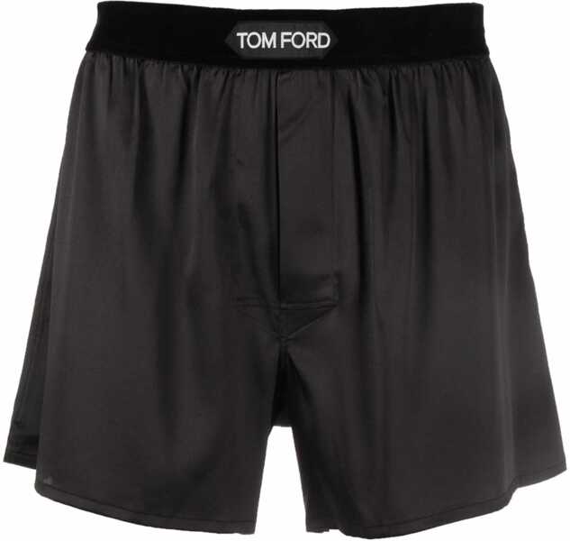 Lenjerie intima Tom Ford Silk Boxer Shorts BROWN Barbati (BM 18747508) 1