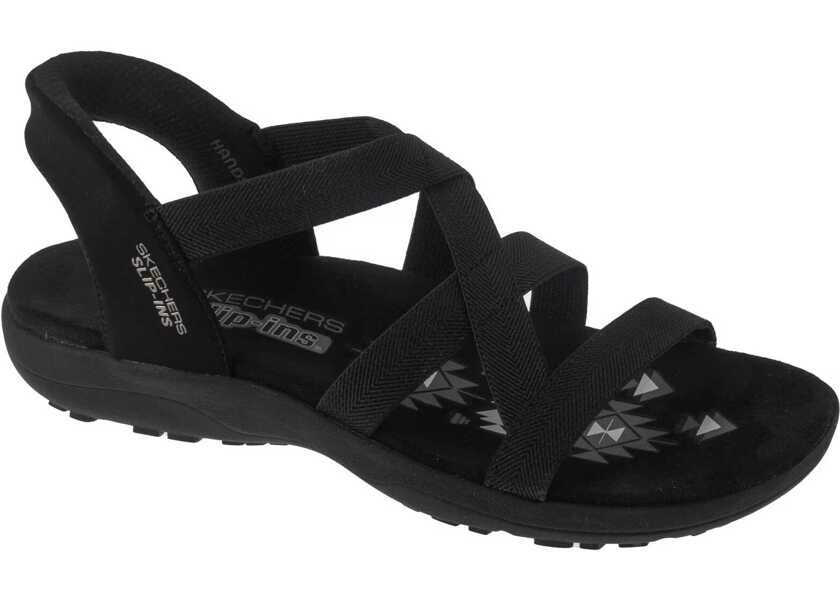 Sandale fara toc SKECHERS Slip-Ins: Reggae Slim - Stretch Flex Black Femei (BM 18747583) 1