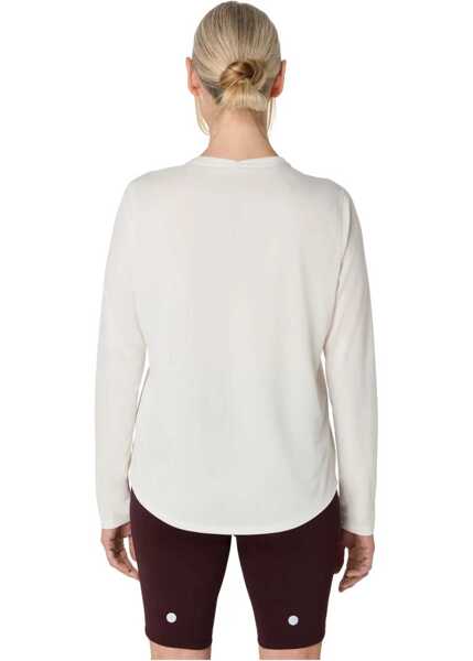 Topuri sport ASICS Fujitrail Logo LS Top White Femei (BM 18747589) 2