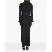 Rochii elegante Dama - Rochii elegante Self-Portrait Ribbed Maxi Dress BLACK Femei (BM 18748357) - B-mall.ro