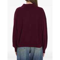 Imbracaminte Allude Dama - Tricouri Polo Allude Wool And Cashmere Polo Shirt BORDEAUX Femei (BM 18748360) - B-mall.ro