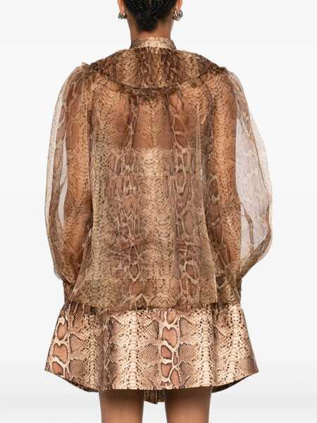Bluze ZIMMERMANN Hypnotic Smocked Blouse BEIGE Femei (BM 18748381) 4