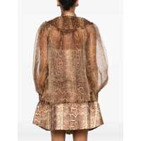 Topuri ZIMMERMANN Dama - Bluze ZIMMERMANN Hypnotic Smocked Blouse BEIGE Femei (BM 18748381) - B-mall.ro