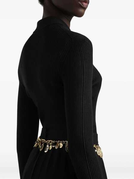 Tricouri Polo Dolce & Gabbana Long-Sleeve Polo Shirt BLACK Femei (BM 18748441) 4