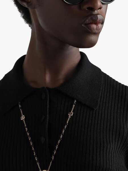 Tricouri Polo Dolce & Gabbana Long-Sleeve Polo Shirt BLACK Femei (BM 18748441) 5