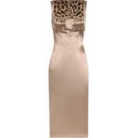 Rochii elegante Stretch Satin Midi Dress Femei