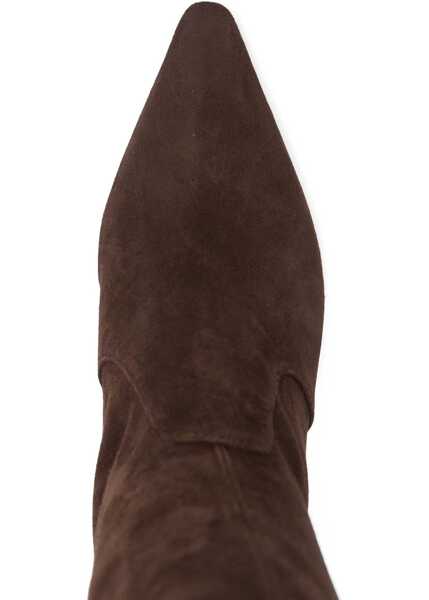 Bocanci casual Stuart Weitzman Suede high Boots WALNUT Femei (BM 18748528) 4