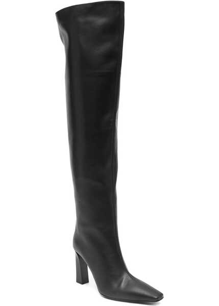 Bocanci casual Giuseppe Zanotti Extra high leather Boots BLACK Femei (BM 18748543) 2