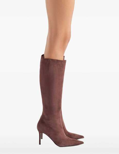 Bocanci casual Giuseppe Zanotti High suede Boots RED Femei (BM 18748573) 3