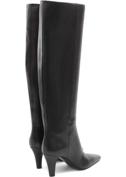 Bocanci casual Saint Laurent High leather Boots BLACK Femei (BM 18748597) 3