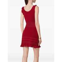 Rochii Versace Dama - Rochii Versace Versace Short Knitted Dress With Ruffles Versace RED Femei (BM 18748911) - B-mall.ro