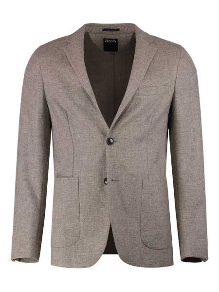 Costume ZEGNA Zegna Single-Breasted Two-Button Jacket Beige Barbati (BM 18749310) 1