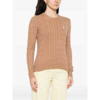 Pulovere Ralph Lauren Dama - Pulovere Ralph Lauren Beige Sweater With Embroidered Pony Detail On The Front In Cotton Woman Beige Femei (BM 18749475) - B-mall.ro