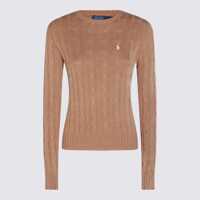 Tricouri Polo Polo Ralph Lauren Beige Cotton Knitwear Femei