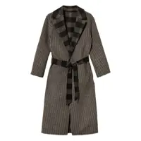 Paltoane TWINSET Twinset Black And Grey Wool Coat