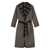 TWINSET Twinset Black And Grey Wool Coat DOUBLE CHECK NERO/NEVE