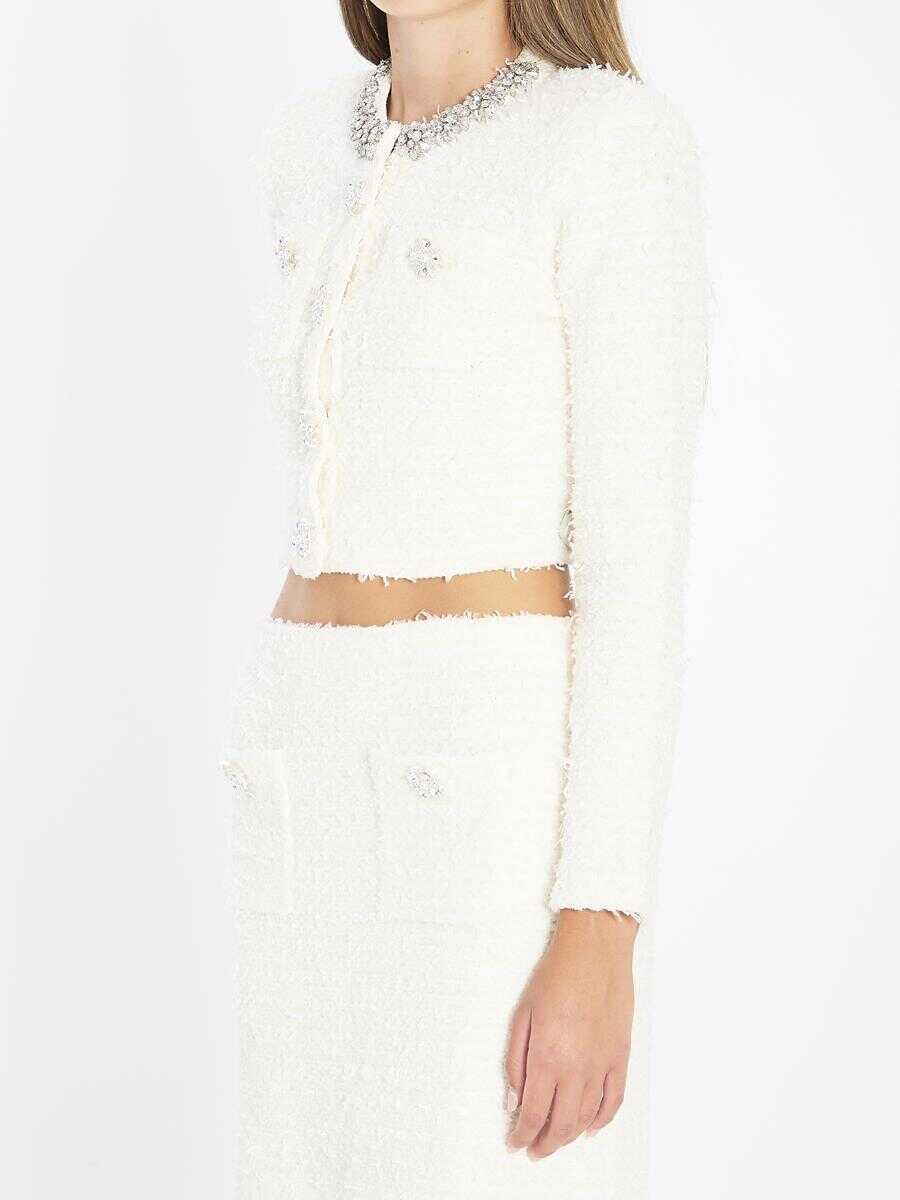 Cardigane Self-Portrait Boucl Knit Cardigan Beige Femei (BM 18749901) 2