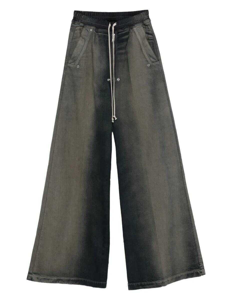 Pantaloni Rick Owens Rick Owens Wide-Leg Trousers With Drawstring BROWN Barbati (BM 18750990) 1