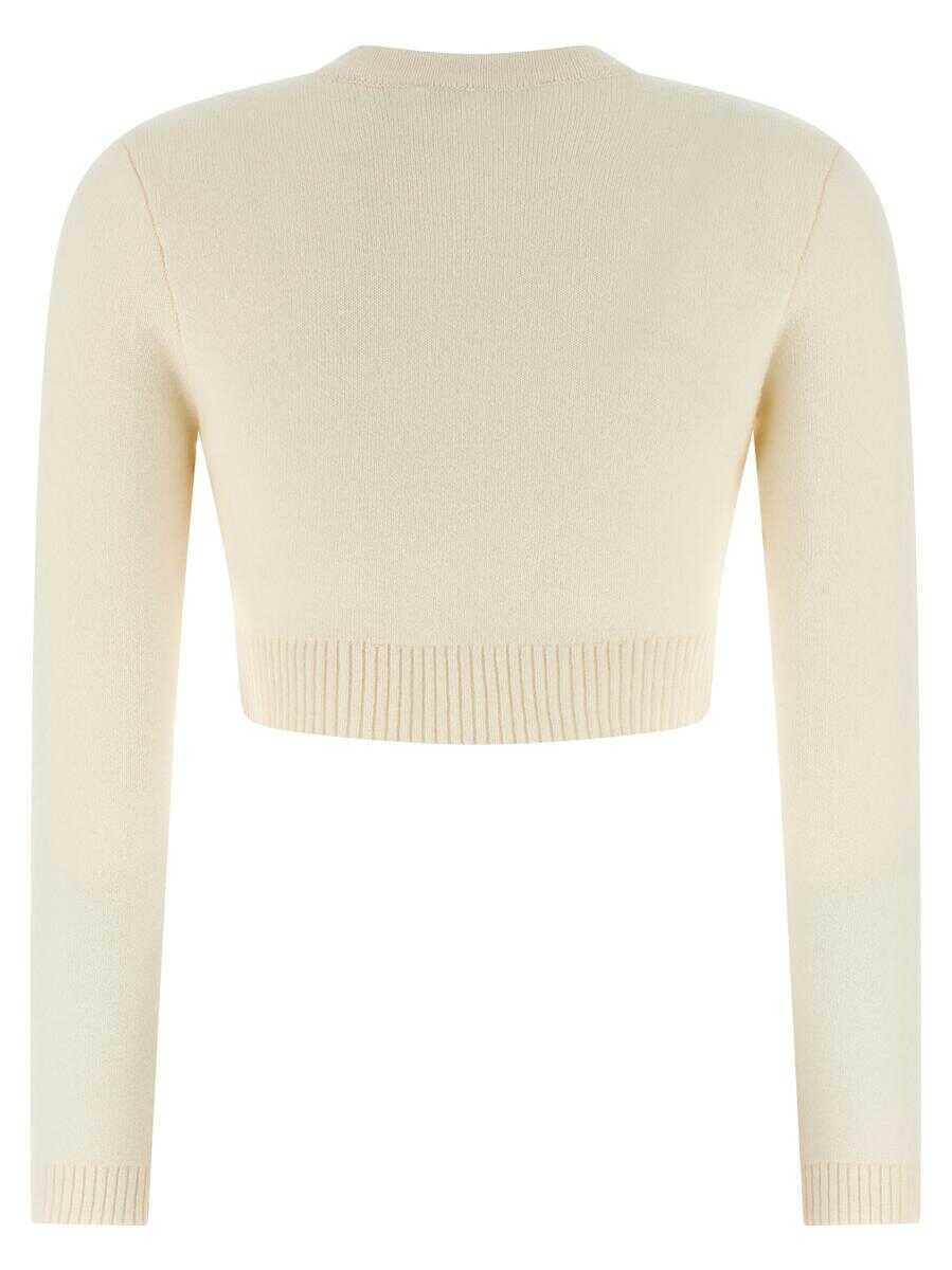 Cardigane Self-Portrait Self-Portrait Cream Wool Cardigan WHITE Femei (BM 18751377) 2