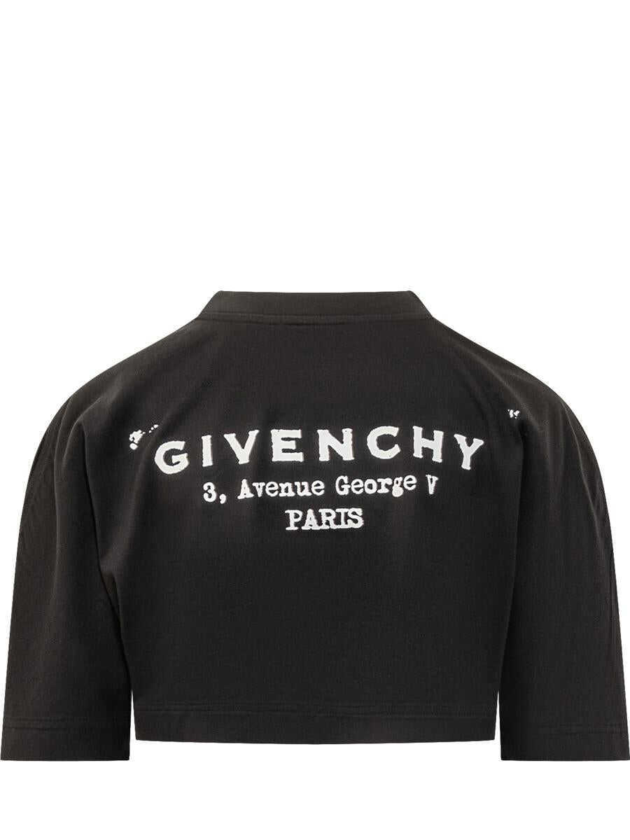 Tricouri Givenchy Givenchy Givenchy Black Cropped T-Shirt Black Femei (BM 18751701) 2