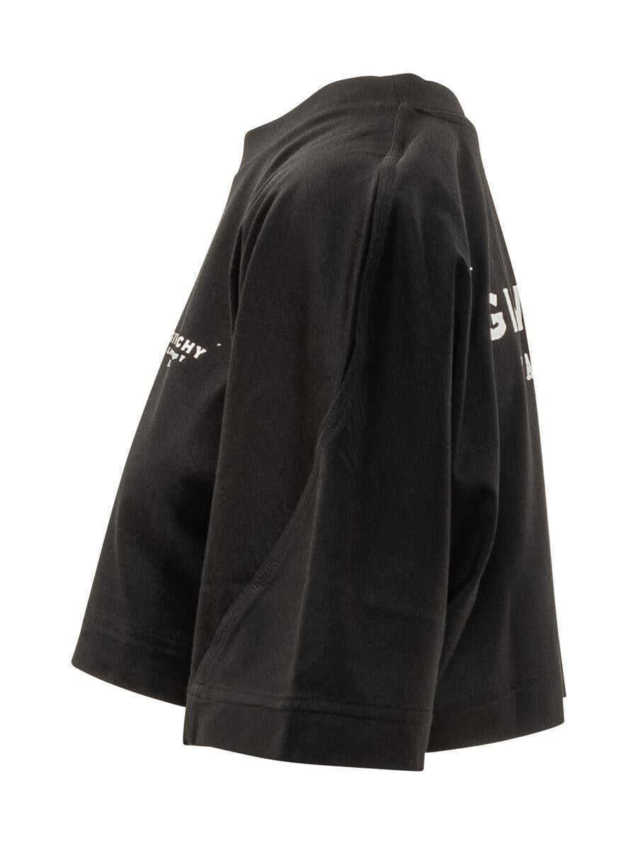 Tricouri Givenchy Givenchy Givenchy Black Cropped T-Shirt Black Femei (BM 18751701) 3