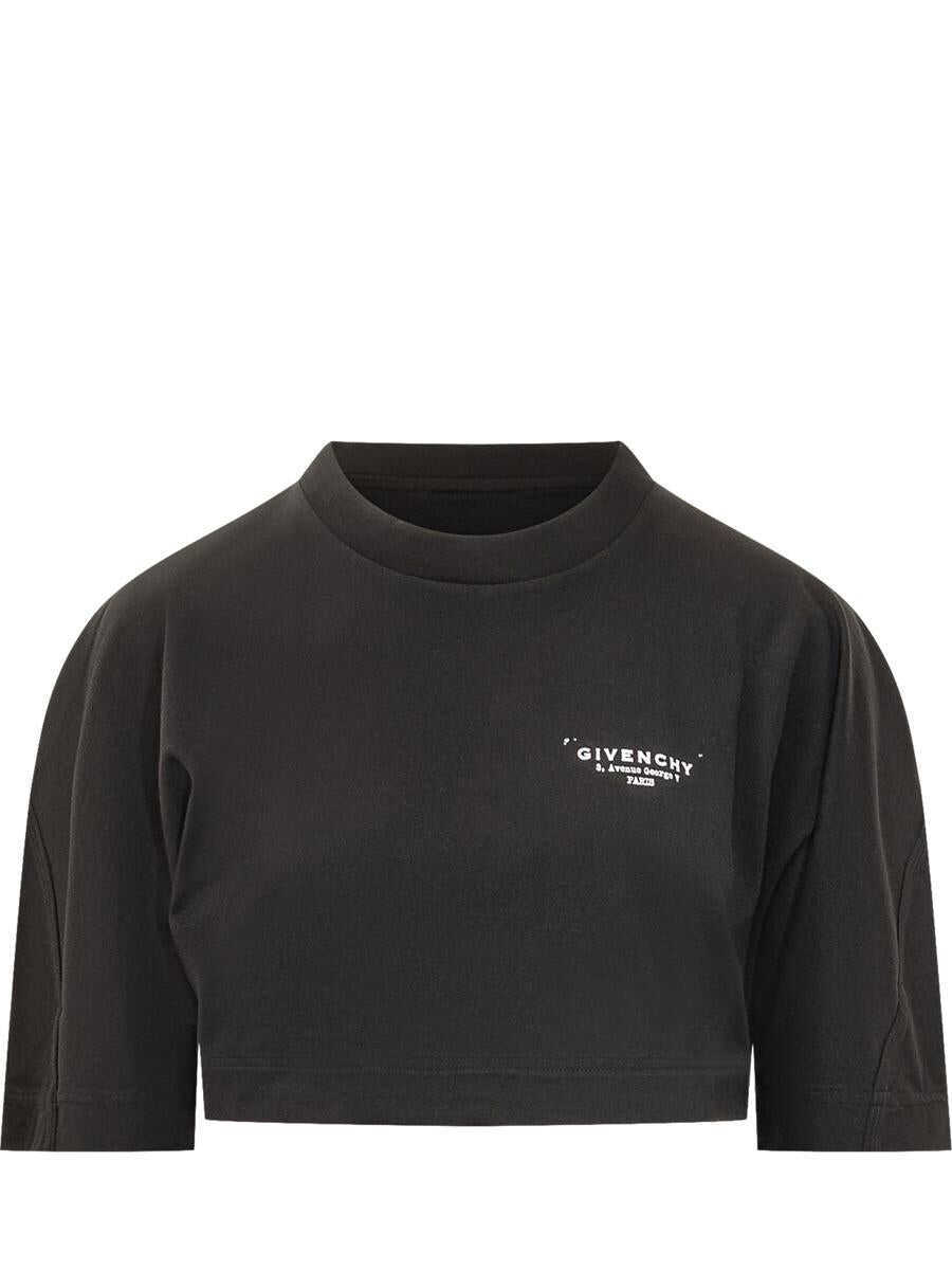 Tricouri Givenchy Givenchy Givenchy Black Cropped T-Shirt Black Femei (BM 18751701) 1