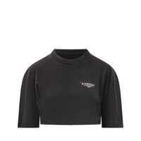 Tricouri Givenchy Givenchy Black Cropped T-Shirt Femei