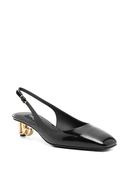 Pantofi cu toc Dolce & Gabbana Dolce & Gabbana Patent Leather Slingback Black Femei (BM 18751785) 2