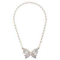 Bijuterii Alessandra Rich Pearl Bow Necklace Femei