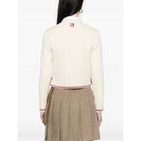 Cardigane Thom Browne Dama - Cardigane Thom Browne Thom Browne Ladder Full Needle Rib Stitch Cardigan WHITE Femei (BM 18752346) - B-mall.ro