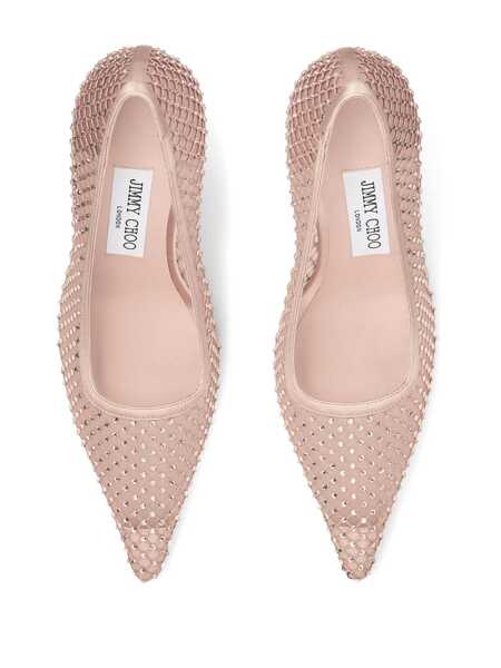 Pantofi cu toc Jimmy Choo Jimmy Choo Satin And Mesh Pumps MACARON Femei (BM 18752739) 4