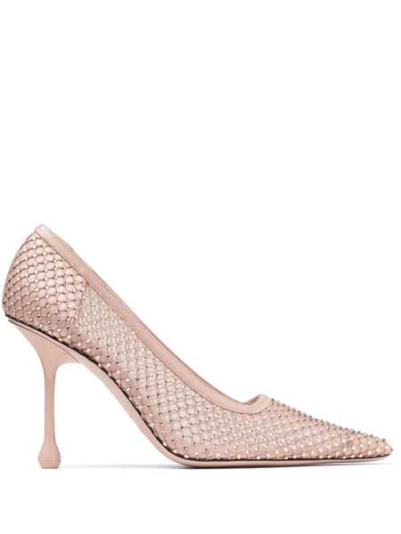 Pantofi cu toc Jimmy Choo Jimmy Choo Satin And Mesh Pumps MACARON Femei (BM 18752739) 1