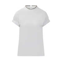 Tricouri Brunello Cucinelli Brunello Cucinelli T-Shirt With Shiny Detail Femei