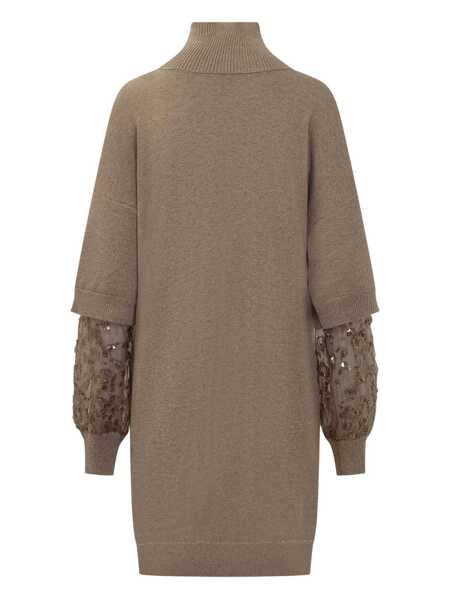 Pulovere Brunello Cucinelli Brunello Cucinelli Brunello Cucinelli Wool Sweater Beige Femei (BM 18753177) 2