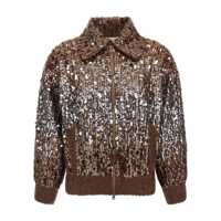 Cardigane Brunello Cucinelli 'Dazzling Dégradé Embroidery' Cardigan Femei