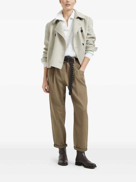 Pantaloni casual Brunello Cucinelli Brunello Cucinelli Brunello Cucinelli Relaxed Pants GREEN Femei (BM 18753225) 2