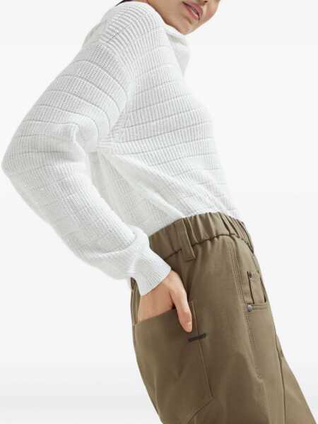 Pantaloni casual Brunello Cucinelli Brunello Cucinelli Brunello Cucinelli Relaxed Pants GREEN Femei (BM 18753225) 5