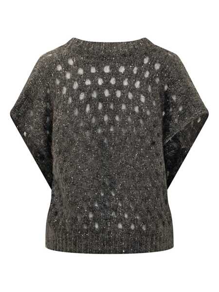 Geci Brunello Cucinelli Brunello Cucinelli Brunello Cucinelli Perforated Vest GREY Femei (BM 18753402) 2