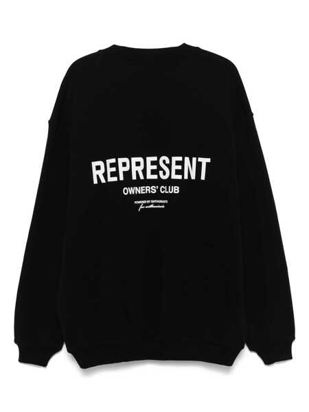 Pulovere REPRESENT Represent Cotton Crew-Neck Sweatshirt Black Barbati (BM 18753612) 2