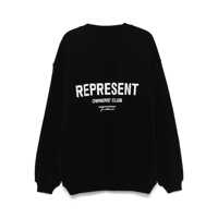 Pulovere pentru Barbati - Pulovere REPRESENT Represent Cotton Crew-Neck Sweatshirt Black Barbati (BM 18753612) - B-mall.ro