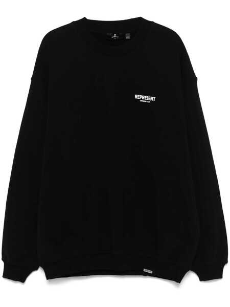 Pulovere REPRESENT Represent Cotton Crew-Neck Sweatshirt Black Barbati (BM 18753612) 1