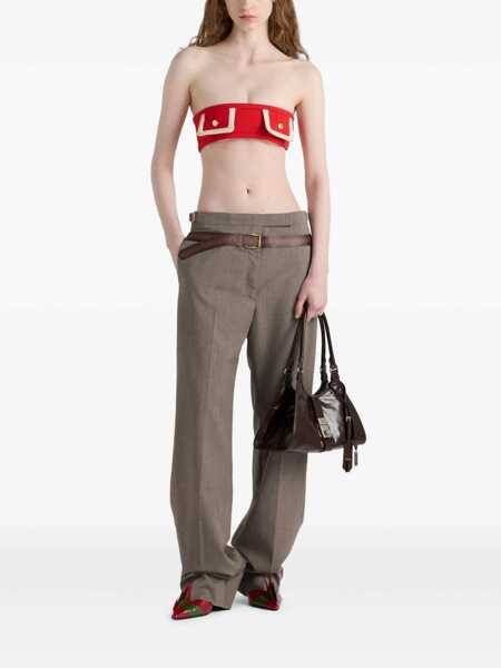 Pantaloni casual Prada Prada Trousers BROWN Femei (BM 18753669) 2