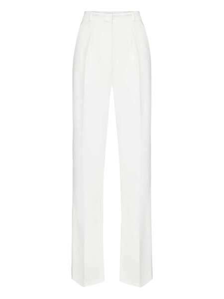Pantaloni casual Elisabetta Franchi Elisabetta Franchi Tuxedo-Effect Trousers WHITE Femei (BM 18753717) 1