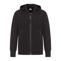 Pulovere C.P. Company Sweatshirts Hooded Open In Diagonal Raised Fleece Clothing Barbati