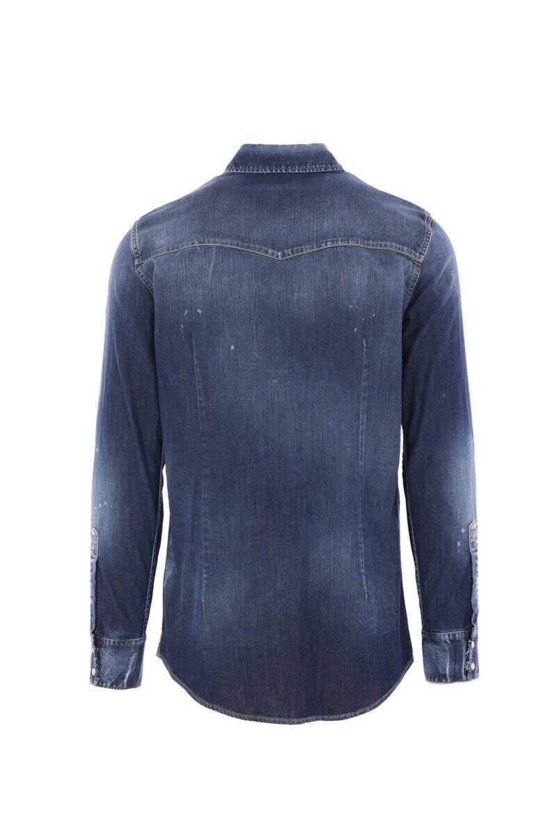 Camasi DSQUARED2 DSQUARED2 Shirts BLUE Barbati (BM 18754017) 2