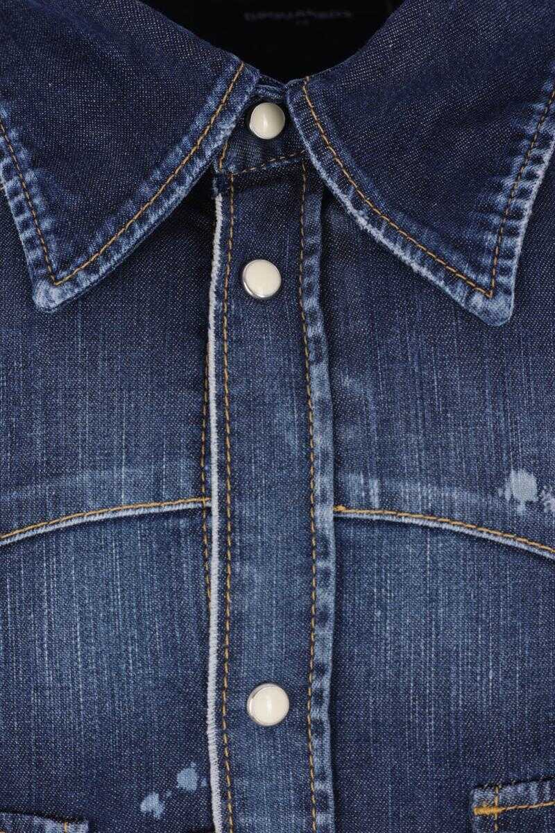 Camasi DSQUARED2 DSQUARED2 Shirts BLUE Barbati (BM 18754017) 3